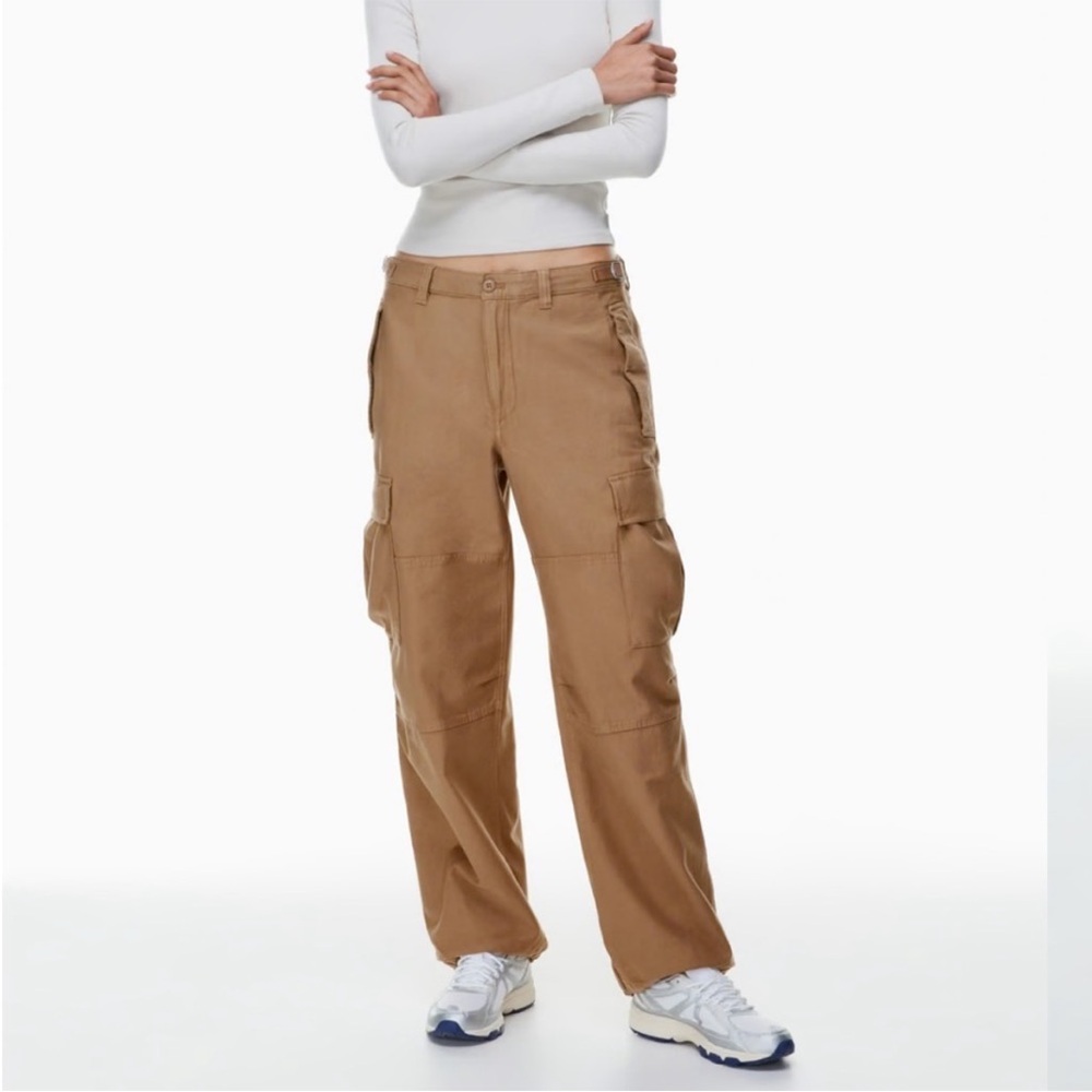 Aritzia TNA Supply Cargo Pant Light Brown Relaxed